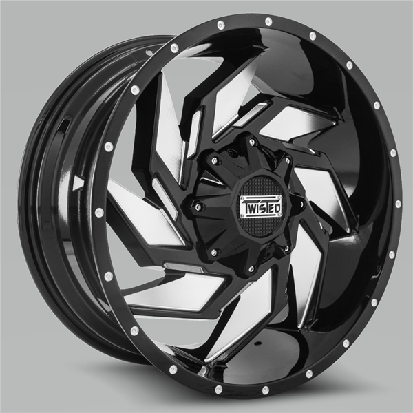 TWISTED OFFROAD-T24 20X10 5X139.7/5X150 -12 C.B 110 RAPTOR BLACK/MACHINE