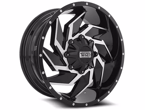 TWISTED OFFROAD-T24 RAPTOR BLACK/MACHINE 20X12 6X5.5/6X135 -44 +110