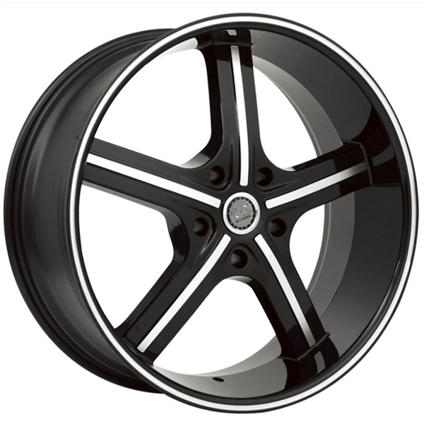 U2-55 24X10 BLACK/MACHINE FACE 6X5.5 +13 CB-108 B+MO+MLLIP (BLACK LIP)