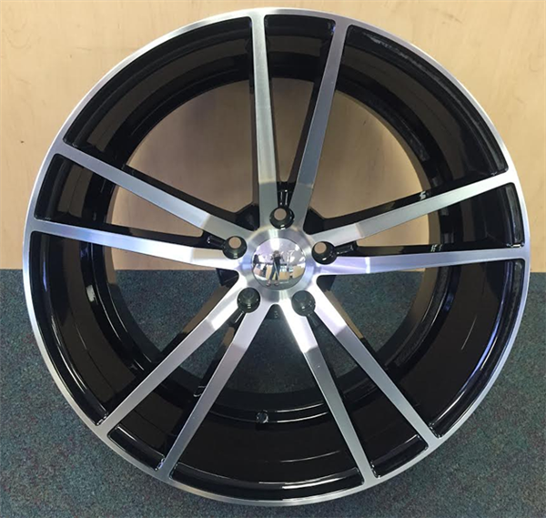 VELOCITY-V20 BLACK/MACHINE 20X10 5X4.75 +40 CB-74.2 B+M(U) **NO RIVETS**