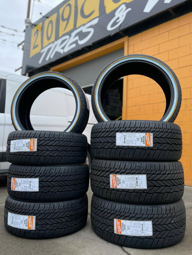 245/35R20 VOGUE CUSTOM BUILT RADIAL VIII 95V XL 0.60\ GOLD/WHITE 460-A-A B 60K"