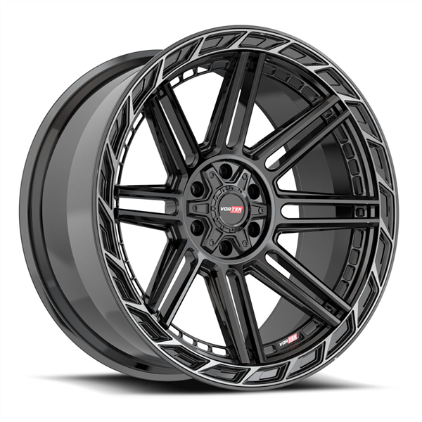 VORTEK OFFROAD VRP-501 BLACK/DIAMOND CUT RING-DARK TINT 20X10 5X127/5X5.5 -18 +78.1 *NC*