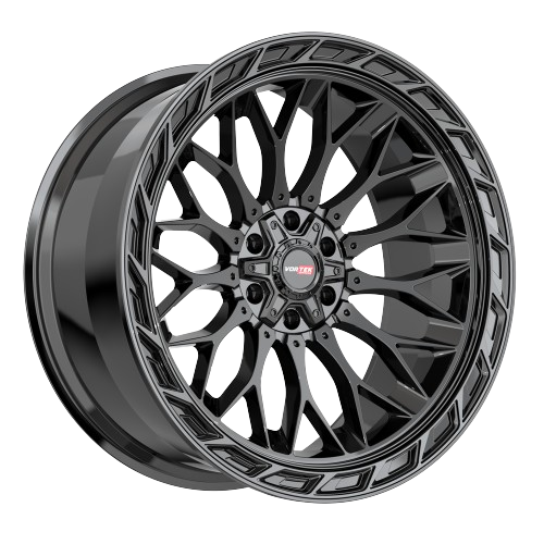 VORTEK OFFROAD VRP-503-INFERNO BLACK/DIAMOND CUT RING-DARK TINT 20X9.0 5X127/5X139.7 +12 +78.1 *NC*