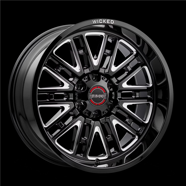 WICKED-OFFROAD W937 GLOSS BLACK MILLED 20X10 8X170 -19 +125.2