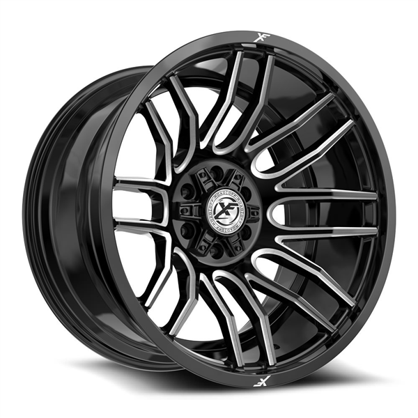 XF OFF-ROAD XF-232 GLOSS BLACK & MILLED 24X14 6X135/6X139.7 -76 +106.4 *NC*