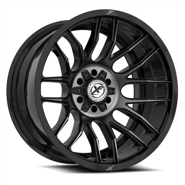 XF OFF-ROAD XF-232 GLOSS BLACK&MACHINED TITANIUM DDT 20X10 *5X127/5X5.5* -24 +78.1 *NC*
