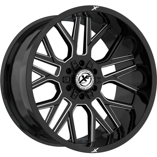 XF OFFROAD-XF235 GLOSS BLACK MILLED 20X10 5X127/5X5.5 -12 +78.1 *NC*