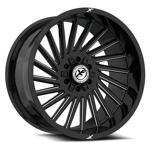 XF OFFROAD-XF239 GLOSS BLACK MILLED 20X10 5X127/5X5.5 -24 +78.1