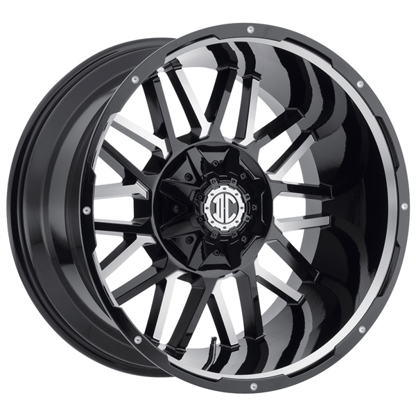 XTREME 2 CRAVE-NX12 MIDNIGHT BLACK/MG MILLING/GS LIP 22X12 5X127/5X139.7 -44 +78.3