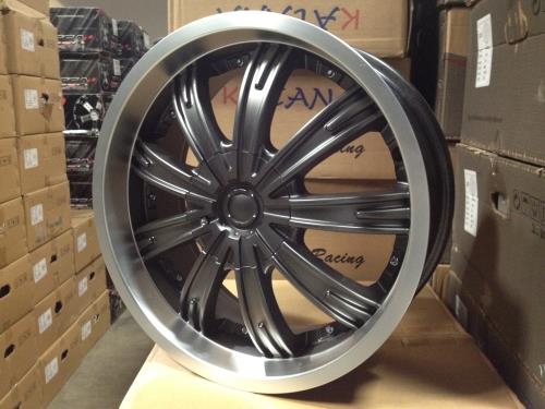 YL-488 MATTE GUN METAL/MACHINE LIP 18X7.5 4X100/4X4.5 +40