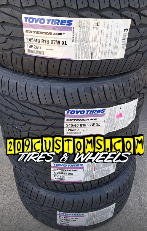 255/40R19 TOYO EXTENSA HP II 100W XL BSW 500-A-A 45K