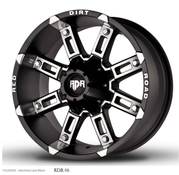 RDR06N-M 18X9+12 5X127+5X139.7 C.B-87.1 MACHINED/BLACK(THUNDER)-MFB+M(R)