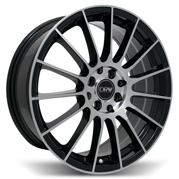 DRW-D15 18X8.0+40 5X112/5X114.3 C.B 73.1 BLACK/MACHINE FACE