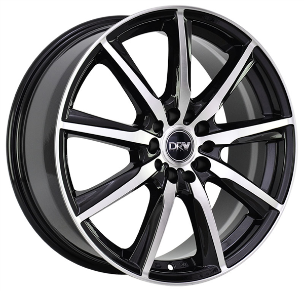 DRW-D18 18X7.5+40 5X108/5X114.3 C.B 73.1 BLACK/MACHINE FACE