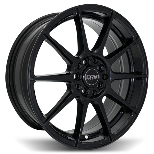 DRW-D10 GLOSS BLACK 18X8.0 5X4.25/5X4.5 +40 +73.1