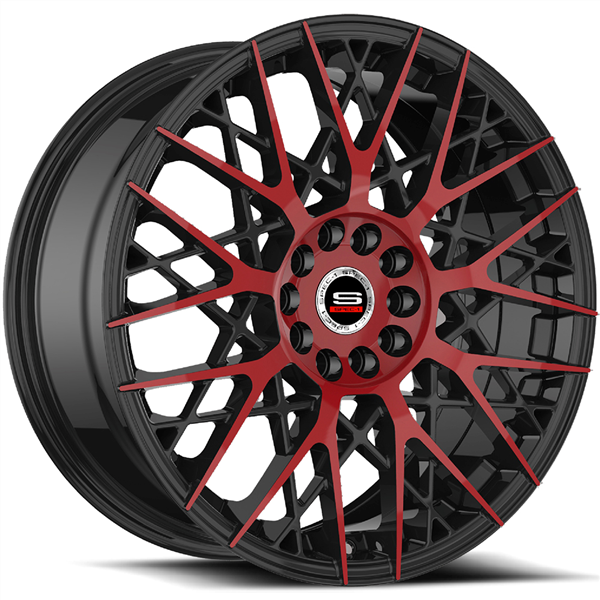 SPEC-1 RACING SP-53 18X8.0+38 5X114.3/5X120 C.B 73.1 GLOSS BLACK/RED