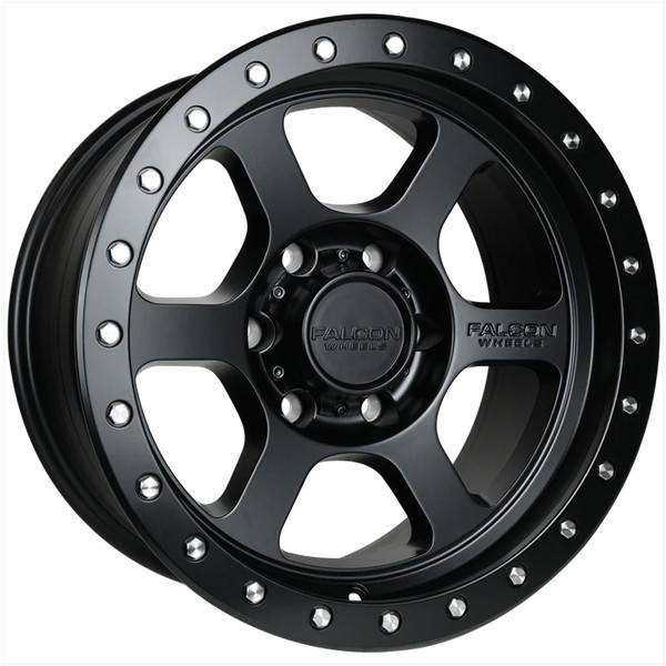 FALCON OFFROAD T1 17X9 6X139.7 ET 0 C.B 106.3 FULL MATTE BLACK