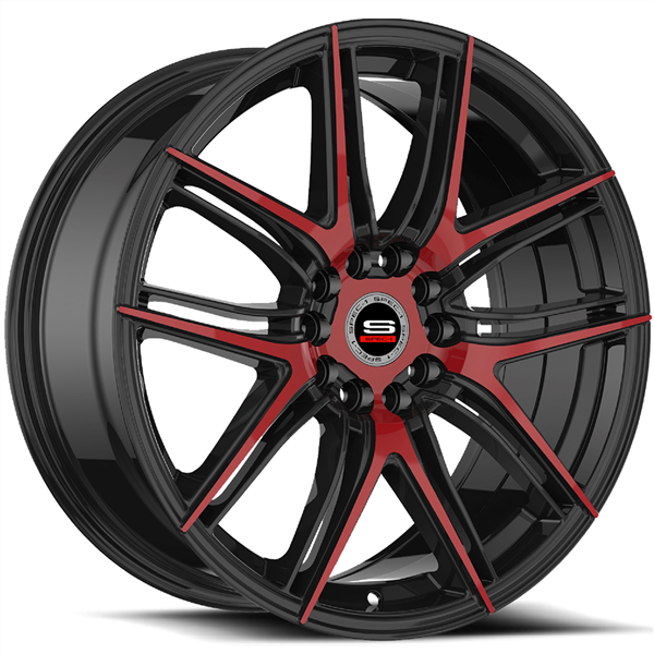 SPEC-1 RACING SP-56 20X8.5 5X114.3/5X120 +38 C.B 73.1 GLOSS BLACK/RED