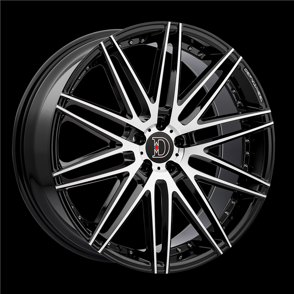 DEFY-WHEELS D01 20X9.0+40 5X114.3 C.B 73.1 GLOSS BLACK MACHINE