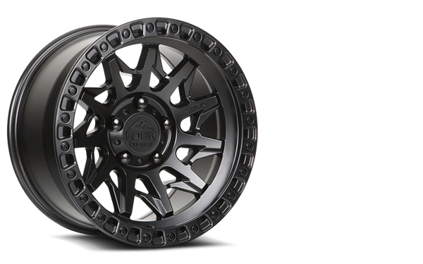 LOCK OFFROAD LUNATIC 18X9 6X139.7 +1 C.B 106.2 MATE BLACK WITH MATTE BLACK RING