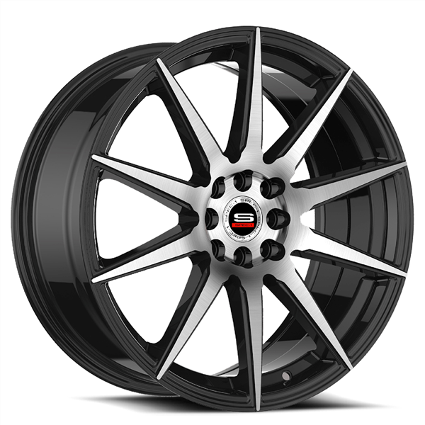 SPEC-1 RACING SP-51 20X8.5 5X114.3/5X120 +38 C.B 73.1 GLOSS BLACK/MACHINE