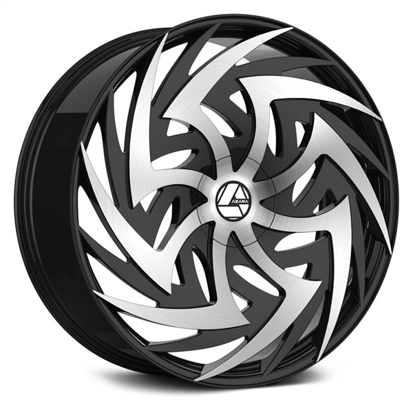 AZARA AZA-520 20X8.5 5X112/5X114.3 +35 C.B 74.1 GLOSS BLACK/MACHINE