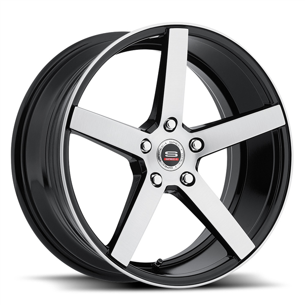SPEC-1 RACING SP-36 20X8.5 5X114.3+38 C.B 73.1 GLOSS BLACK/BRUSHED FACE