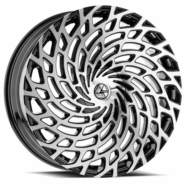 AZARA AZA-523 20X8.5 5X114.3/5X120 +35 C.B 74.1 GLOSS BLACK/MACHINE