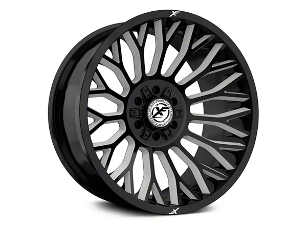 XF OFFROAD-XF237 20X10 6X135/6X139.7 -12 C.B 106.4 GLOSS BLACK MILLED