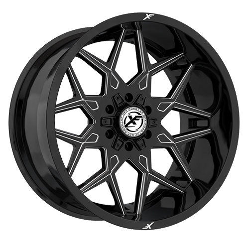 XF OFFROAD-XF238 20X10 6X135/6X5.5 -24 C.B 106.4 GLOSS BLACK MILLED