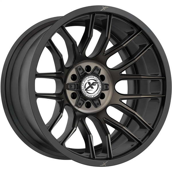 XF OFFROAD-XF232 20X10 6X135/6X139.7 -24 C.B 106.4 SATIN BLACK MACHINED+BRONZE TINT