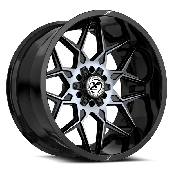 XF OFFROAD-XF238 20X10 6X135/6X139.7 -24 C.B 106.4 BLACK MACHINED+DARK TITANIUM TINT