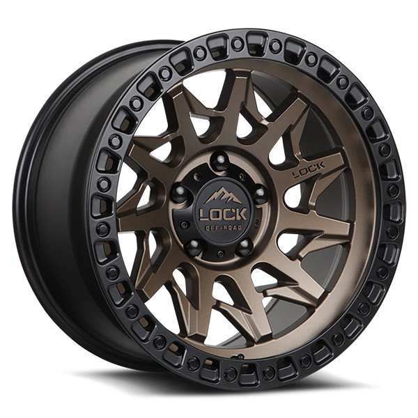 LOCK OFFROAD LUNATIC 20X10 6X139.7 -18 C.B 106.2 BRONZE WITH MATTE BLACK RING