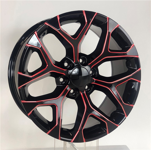 O.E. REVOLUTION-G09 GLOSS BLACK/ REDMILLED 26X10 6X139.7 +31 C.B 78.1