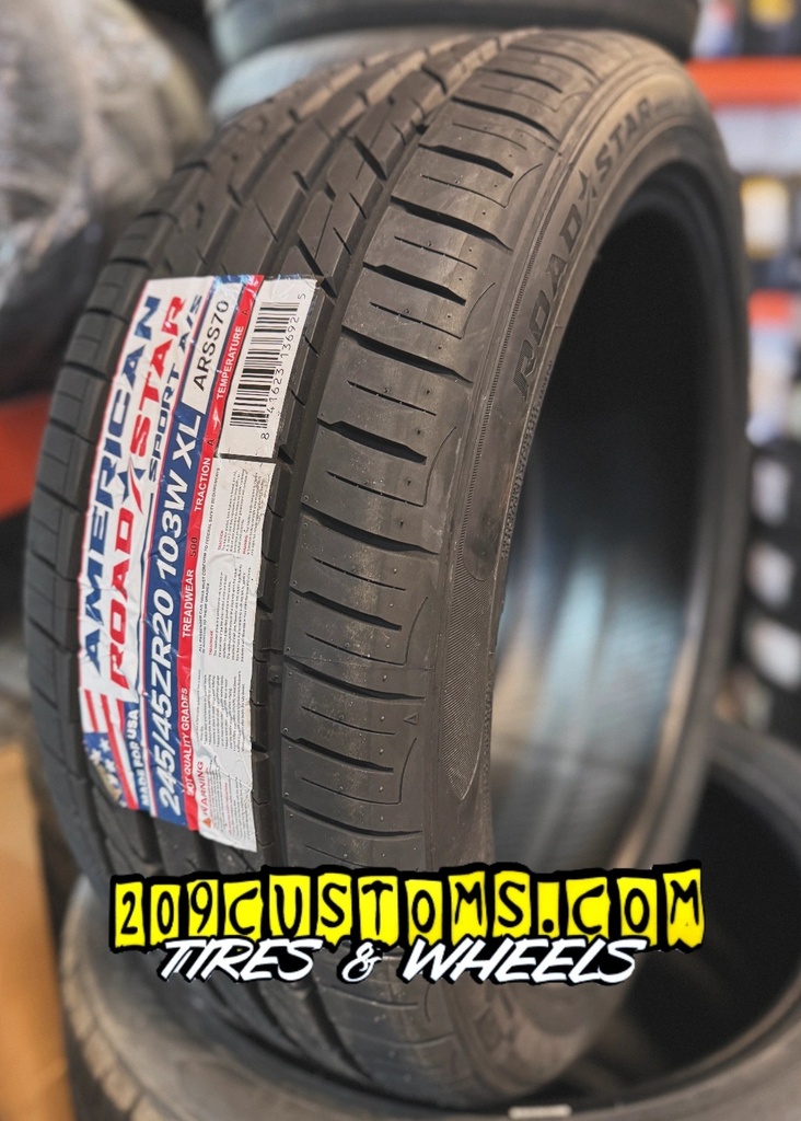 245/50R19 AMERICAN ROADSTAR SPORT A/S 105W XL ( 50,000 MILES + ROAD HAZARD )