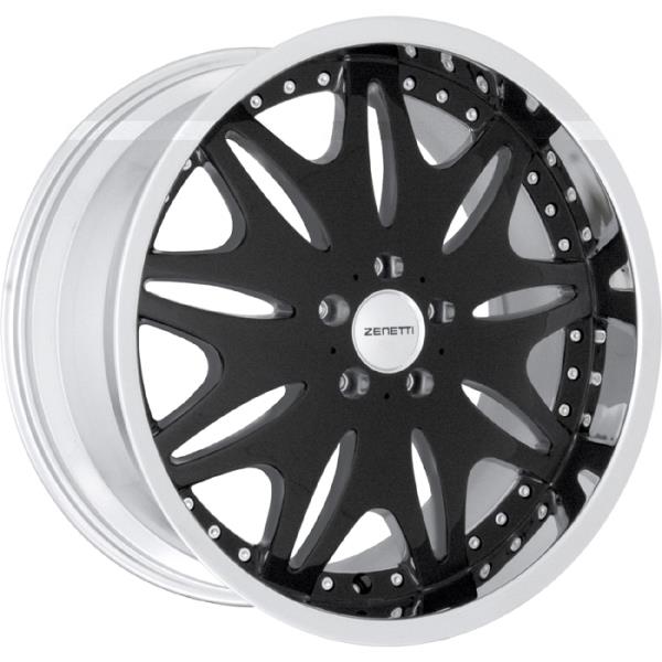 ZENETTI 702 LUCRE 22X9.5+15 5X114.3 BLACK/CHROME LIP