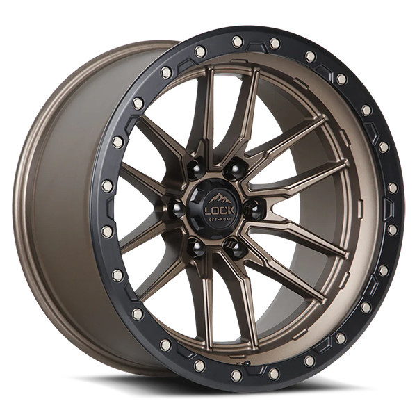 LOCK OFFROAD KRAWLER 22X10 8X165.1 -18 C.B 125.2 MATTE BRONZE WITH MATTE BLACK RING
