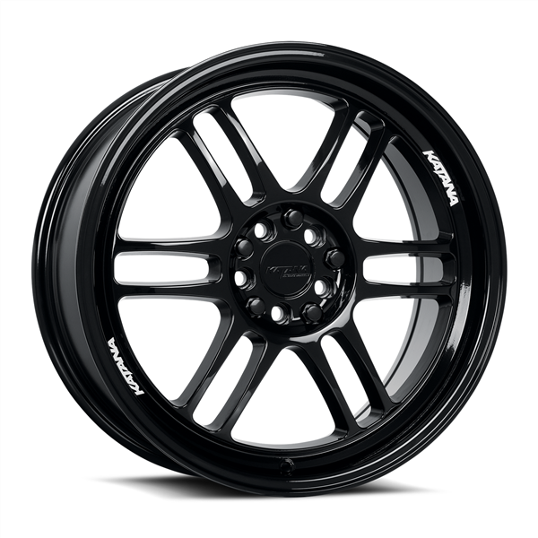 KATANA RACING 17X7.5 4X114.3 +40 C.B 73.1 GLOSSY BLACK