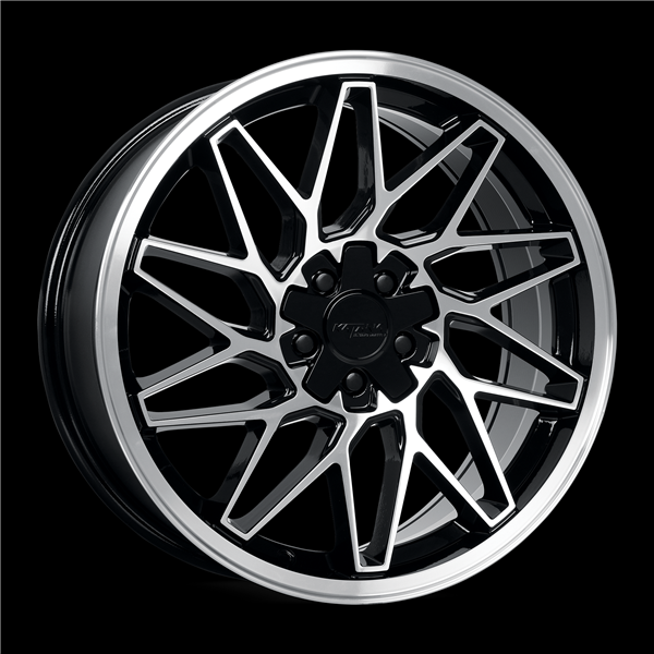 KATANA KR09 18X8 5X114.3 +40 C.B 73.1 GLOSSY BLACK MACHINED FACE