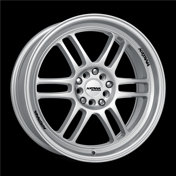 KATANA RACING 18X8 5X100 5X114.3 +40 C.B 73.1 GLOSSY SILVER