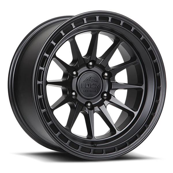 LOCK OFFROAD BAJA 17X9 6X139.7 +0 C.B 106.2 MATTE BLACK WITH MATTE BLACK RING