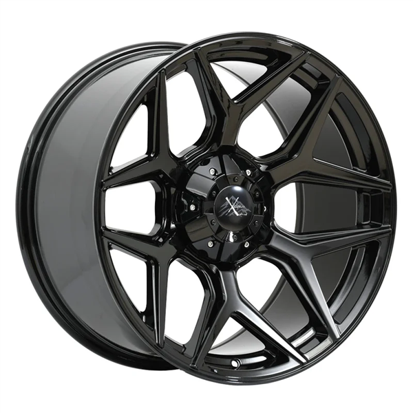 X DRIVE BEAST 20X10 6X135/139.7 -19 C.B 106.1 GLOSS BLACK MACHINED BRUSH TINT