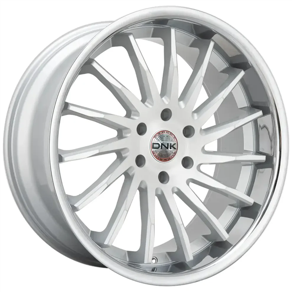 DNK 707 22X9.5 6X139.7 +20 C.B 87.1 BRUSHED FACE SILVER SS LIP