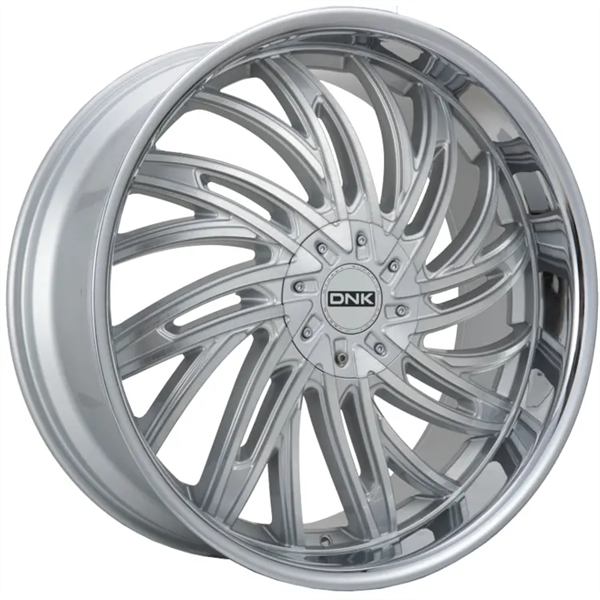 DNK 701 24X10 5X115/120 +15 C.B 78.1 BRUSHED FACE SILVER SS LIP