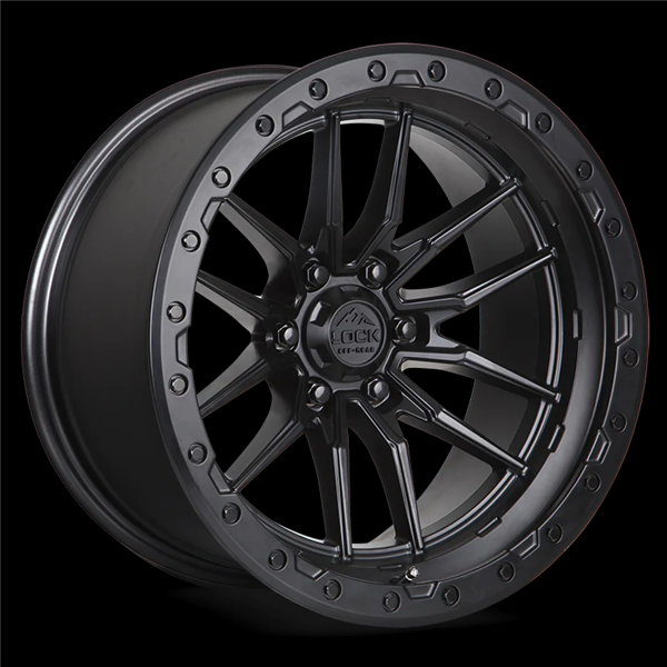 LOCK OFFROAD KRAWLER 20X9 6X139.7 +0 C.B 106.2 MATTE BLACK WITH MATTE BLACK RING