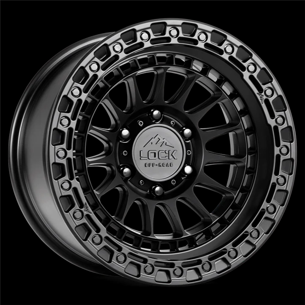 LOCK OFFROAD MOJAVE 17X9+1 8X170 CB-125.2 MATTE BLACK W/MATTE BLACK RING