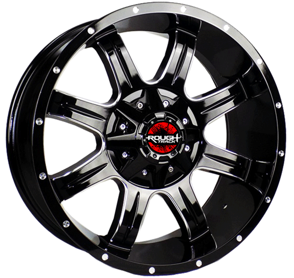 ROUGH TRACK RT01 L901 20X9+0 5X139.7+5X150 C.B 110 GLOSS BLACK MILLING WINDOWS