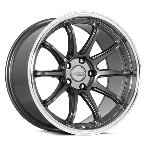 KATANA HR06 18X8.5 5X114.3 +35 C.B 73.1 GLOSS GUNMETAL MACHINED LIP