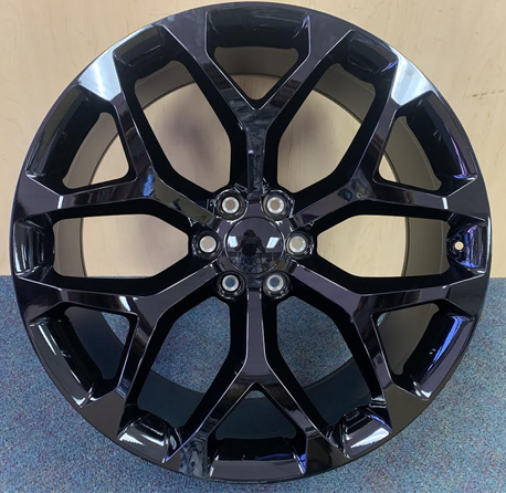STW348-M 24X10+30 6X139.7 C.B-78.1 B ALL BLACK**SNOWFLAKE REPLICA**