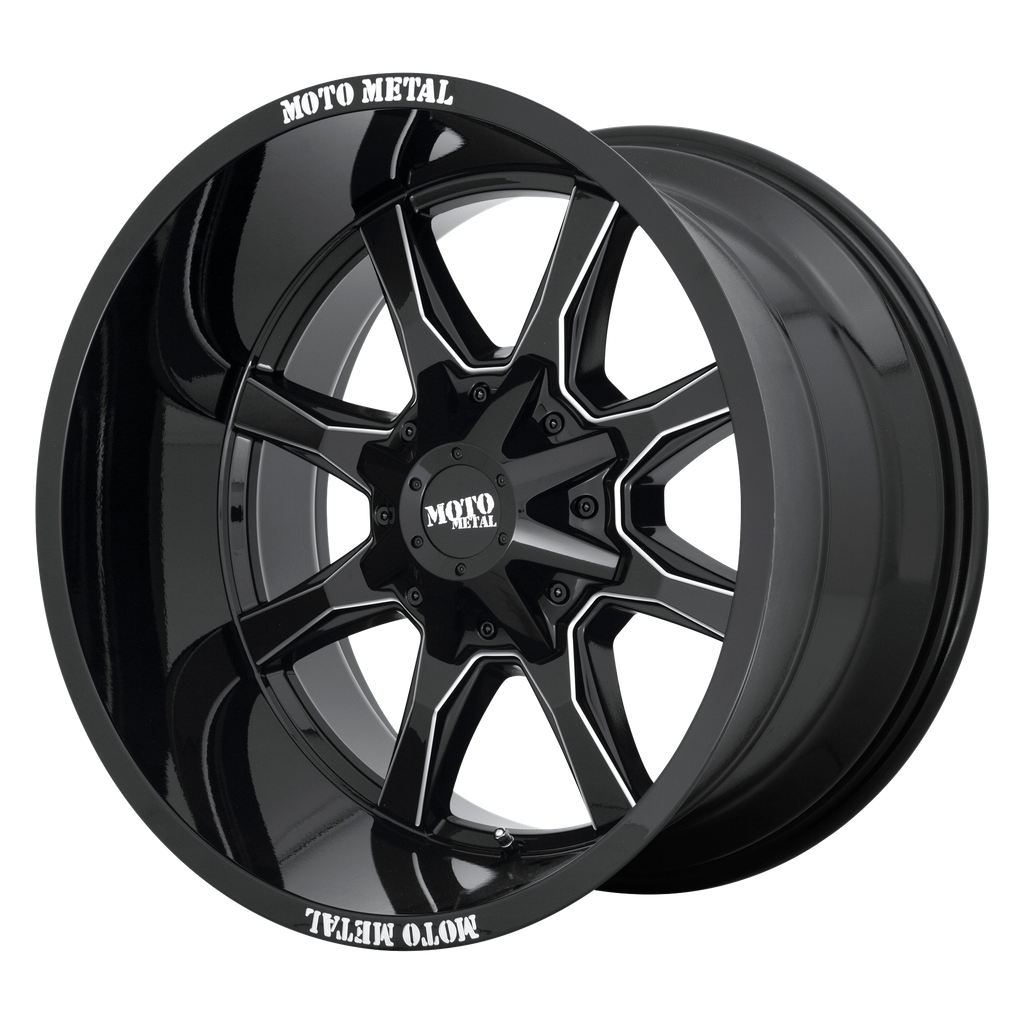 MO970 20X10 5X5.0/5.5 G-BLK MILL SPK -18
